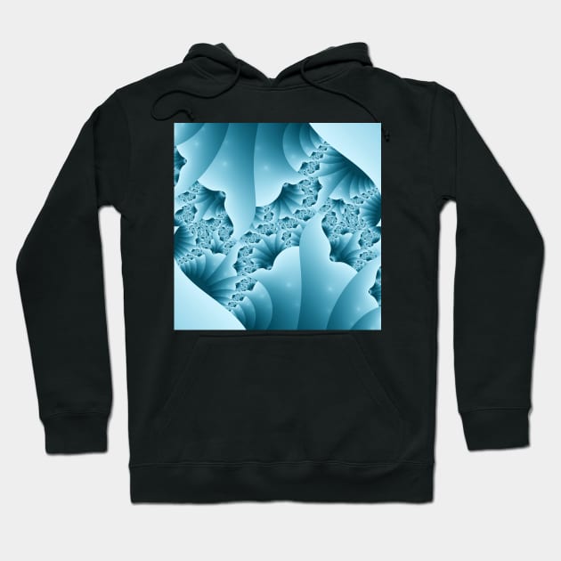 Blue Shell Abstract Hoodie by pinkal
